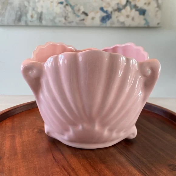 Vintage Ron Gordon Designs Pink Ceramic Art Deco Planter - Picture 3 of 9